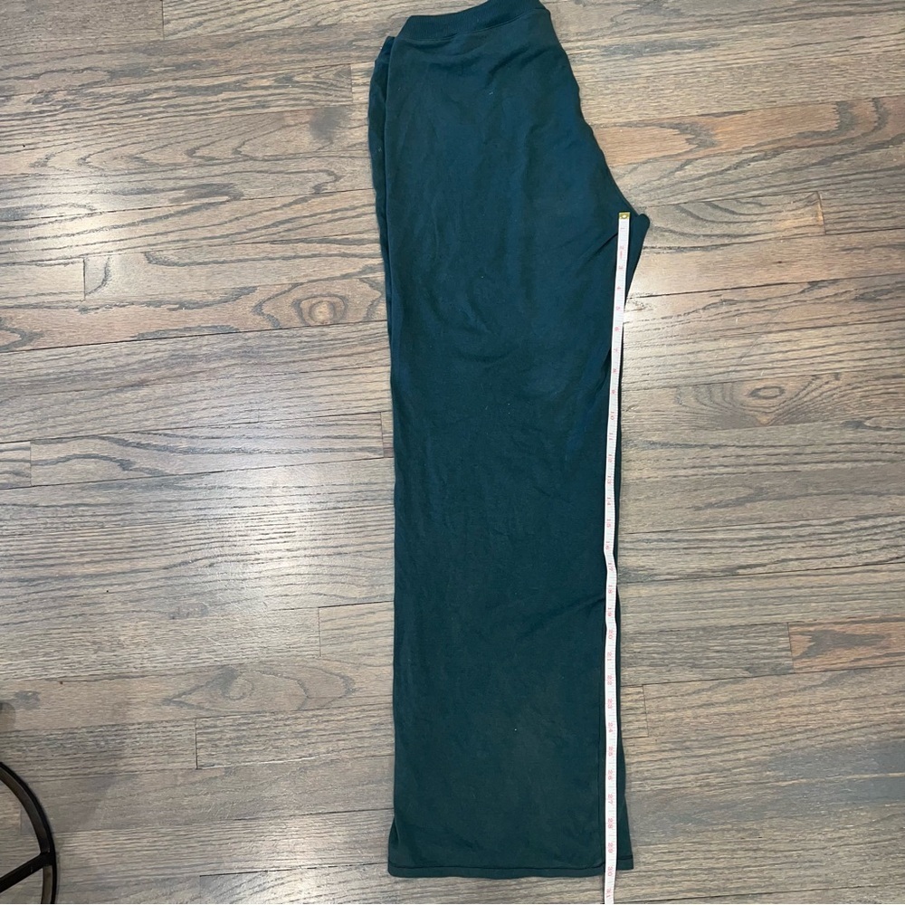 Skims Wide Leg Pants Lounge Cotton Forest Green Size 2X Athleisure - Picture 4 of 7